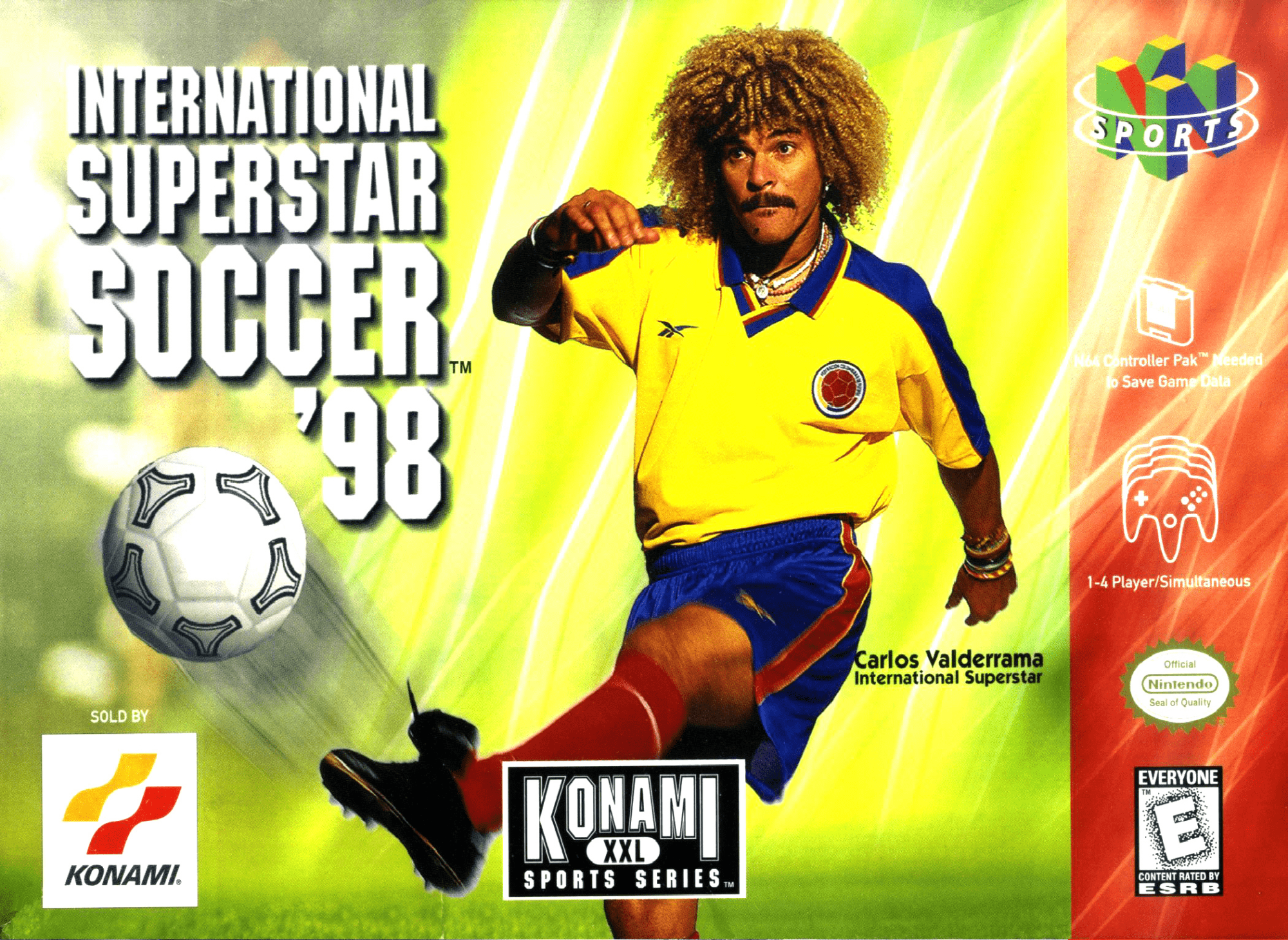 International Superstar Soccer 98 box art for Nintendo 64